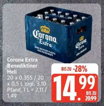 Edeka Corona Extra Benediktiner Hell Angebot
