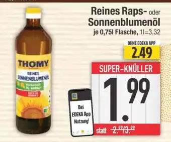 Edeka Reines Raps- oder Sonnenblumenöl Angebot