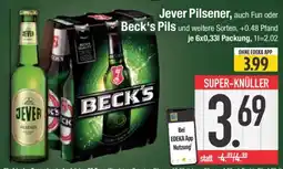 Edeka Jever Pilsener, Beck's Pils Angebot