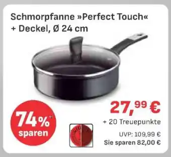 Edeka Schmorpfanne Perfect Touch + Deckel, Ø 24 cm Angebot