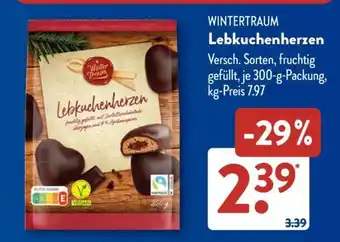 Aldi Süd WINTERTRAUM Lebkuchenherzen Angebot