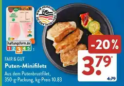 Aldi Süd FAIR & GUT Puten-Minifilets Angebot