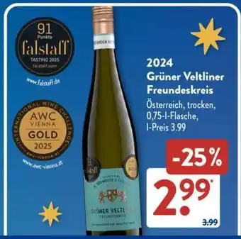 Aldi Süd 2024 Grüner Veltliner Freundeskreis Angebot