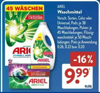 Aldi Süd Ariel Waschmittel Angebot