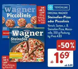 Aldi Süd ORIGINAL WAGNER Steinofen-Pizza oder Piccolinis Angebot