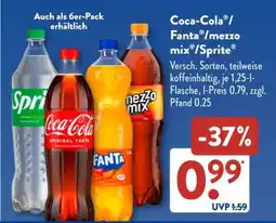 Aldi Süd Coca-Cola, Fanta, Mezzo Mix, Sprite Angebot