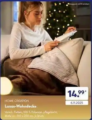 Aldi Süd Luxus-Wohndecke Angebot