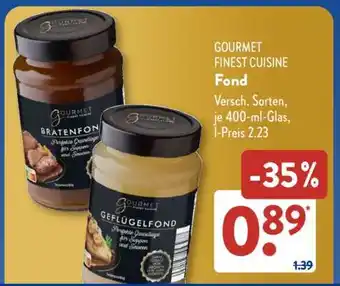 Aldi Süd GOURMET FINEST CUISINE Fond Angebot