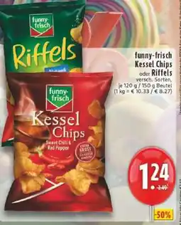 Edeka funny-frisch Kessel Chips oder Riffels Angebot