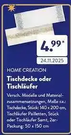 Aldi Süd Tischdecke oder Tischläufer Angebot