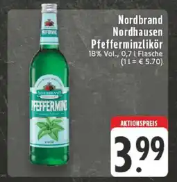 Edeka Nordbrand Nordhausen Pfefferminzlikör Angebot