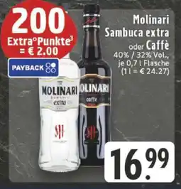 Edeka Molinari Sambuca extra oder Caffè Angebot