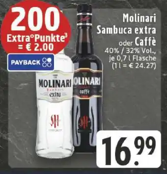 Edeka Molinari Sambuca extra oder Caffè Angebot