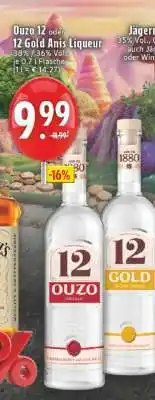 Edeka Ouzo 12 oder 12 Gold Anis Liqueur Angebot