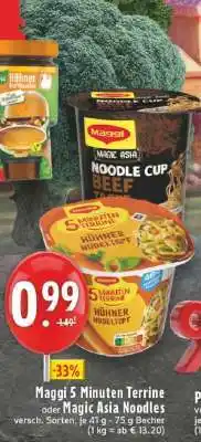 Edeka Maggi 5 Minuten Terrine oder Magic Asia Noodles Angebot