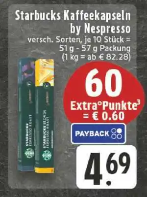 Edeka Starbucks Kaffeekapseln by Nespresso Angebot