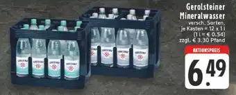 Edeka Gerolsteiner Mineralwasser Angebot