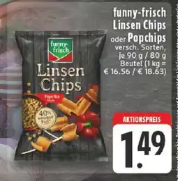 Edeka funny-frisch Linsen Chips oder Popchips Angebot