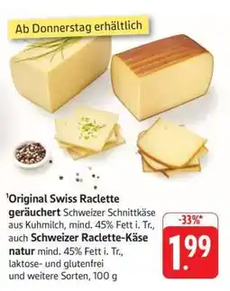 Edeka Original Swiss Raclette geräuchert Angebot