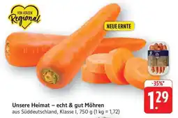 Edeka Unsere Heimat – echt & gut Möhren Angebot