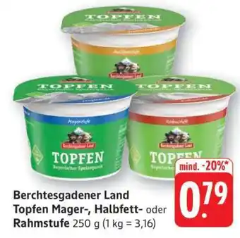 Edeka Berchtesgadener Land Topfen Mager-, Halbfett- oder Rahmstufe Angebot