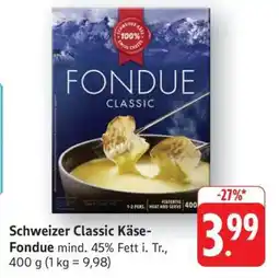 Edeka Schweizer Classic Käse-Fondue Angebot