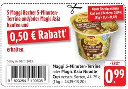 Edeka Maggi 5-Minuten-Terrine oder Magic Asia Noodle Cup Angebot