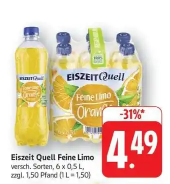 Edeka Eiszeit-Quell feine Limo Angebot