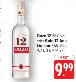 Edeka Ouzo 12 oder Gold 12 Anis Liqueur Angebot