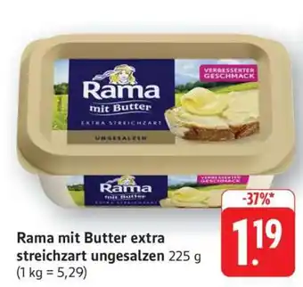 Edeka Rama mit Butter extra streichzart ungesalzen Angebot