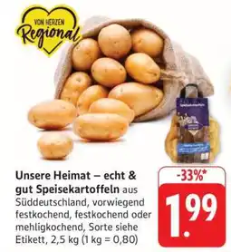 Edeka Unsere Heimat – echt & gut Speisekartoffeln Angebot