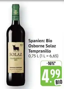 Edeka Bio Osborne Solaz Tempranillo Angebot
