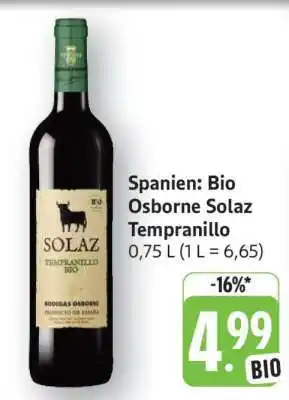Edeka Bio Osborne Solaz Tempranillo Angebot