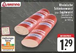 Edeka Rheinische Schinkenwurst oder Jagdwurst Angebot