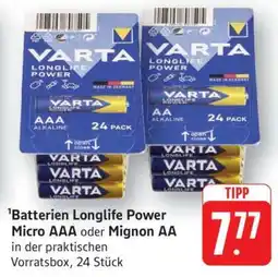 Edeka Varta Longlife Power Batteries Angebot