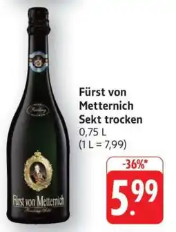 Edeka Fürst von Metternich Sekt trocken Angebot
