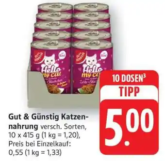 Edeka Gut&Günstig Katzennahrung Angebot
