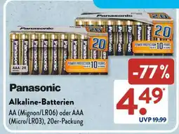 Aldi Süd Panasonic Alkaline-Batterien Angebot