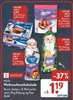 Aldi Süd MILKA Weihnachtsschokolade Angebot
