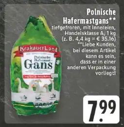 Edeka Polnische Hafermastgans Angebot