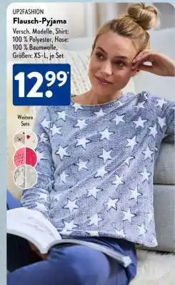 Aldi Süd UP2FASHION Flausch- Pyjama Angebot
