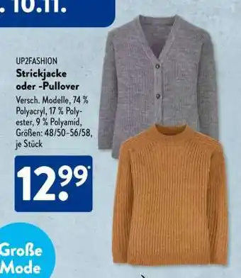 Aldi Süd UP2FASHION Strickjacke oder -Pullover Angebot