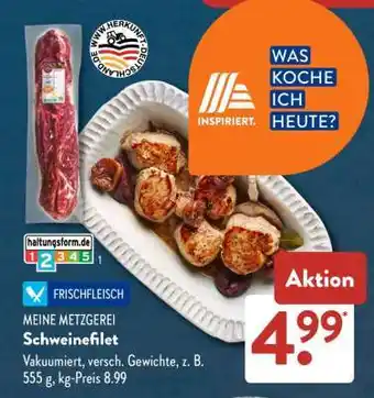 Aldi Süd Schweinefilet Angebot