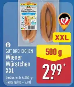 Aldi Nord GUT DREI EICHEN Wiener Würstchen XXL Angebot