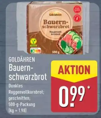 Aldi Nord GOLDÄHREN Bauernschwarzbrot Angebot