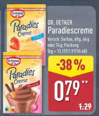 Aldi Nord DR. OETKER Paradiescreme Angebot