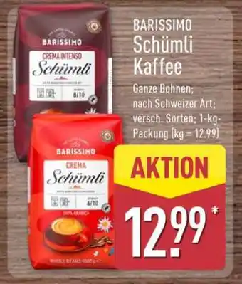 Aldi Nord BARISSIMO Schümli Kaffee Angebot