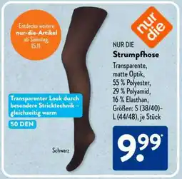Aldi Süd NUR DIE Strumpfhose Angebot
