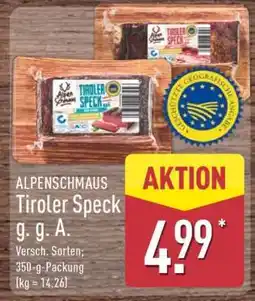 Aldi Nord ALPENSCHMAUS Tiroler Speck g. g. A Angebot