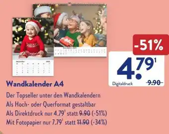 Aldi Süd Wandkalender A4 Angebot